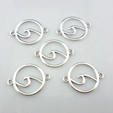 DIY Alloy Jewelry Accessories Round Pendant Charm Linker Jewelry Parts